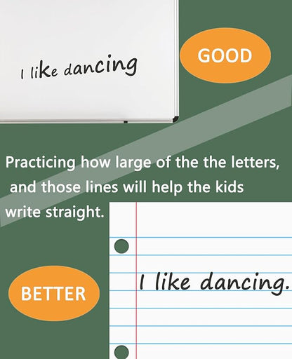 Dry Erase Giant Sized Magnetic Notebook Paper, Handwriting Lined Paper for Classroom Whiteboard Accessories, Dry Erase Notebook Teaching Aids, Homeschool Teaching Supplies 17" x 22"