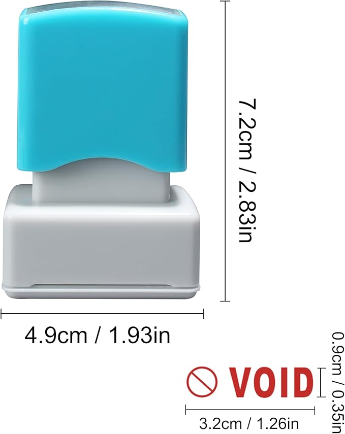 WAFJAMF Void Stamps–Self-Inking Rubber Office Stamp Red Ink Message Stamp-Medium