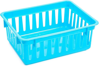 Bright Creations 12 Pack Small Plastic Classroom Storage Bins for Organization and School Supplies 6 Colors (6.1x4.8 in)