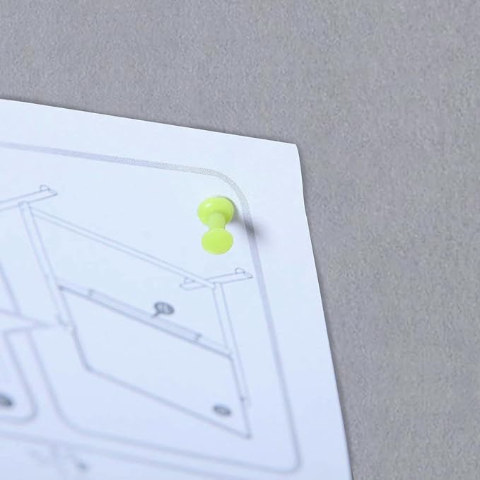 VIZ-PRO Large Fabric Bulletin Board/Foldable Notice Board Felt Gray, 72 X 48 Inches, Silver Aluminium Frame