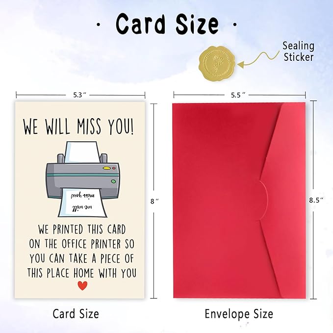 Funny Printable Retirement Card for Coworker or Boss，Happy Retiring Card Gift for Him Her,We Will Miss You, Leaving for Retiring Coworker Colleagues Boss