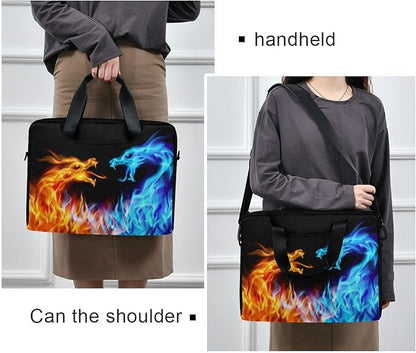 Fire Dragons Laptop Bag Case Laptop Messenger Bag Briefcase for Men Women