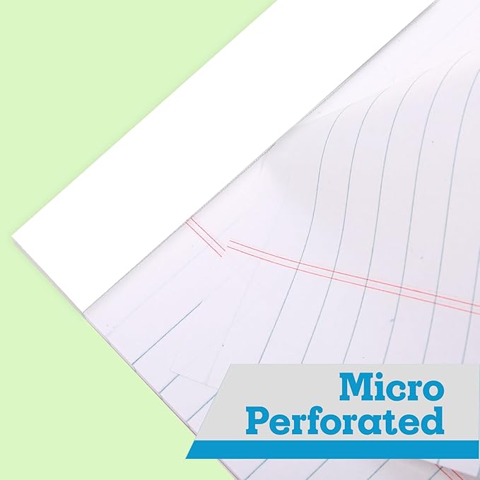 KAISA Legal Pads 8.5x11 Writing Pads Wide Ruled Notepads 8.5"x11.75" White Note Pads 40 Sheets 2 Pads,WT-MWT40W-2PAD，Made in the USA.