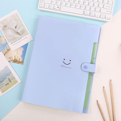 SKYDUE Letter A4 Paper Expanding File Folder Pockets Accordion Document Organizer (Purple)