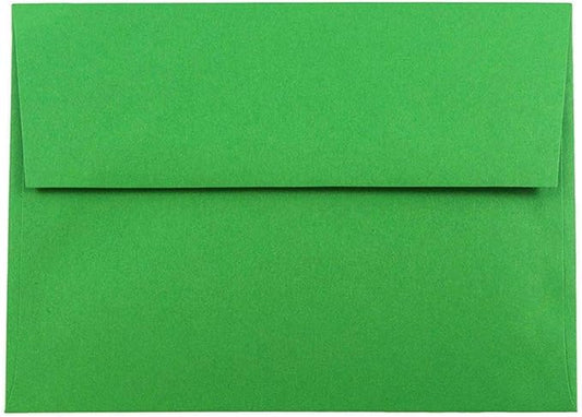 JAM PAPER A7 Colored Invitation Envelopes - 5 1/4 x 7 1/4 - Green Recycled - Bulk 250/Box