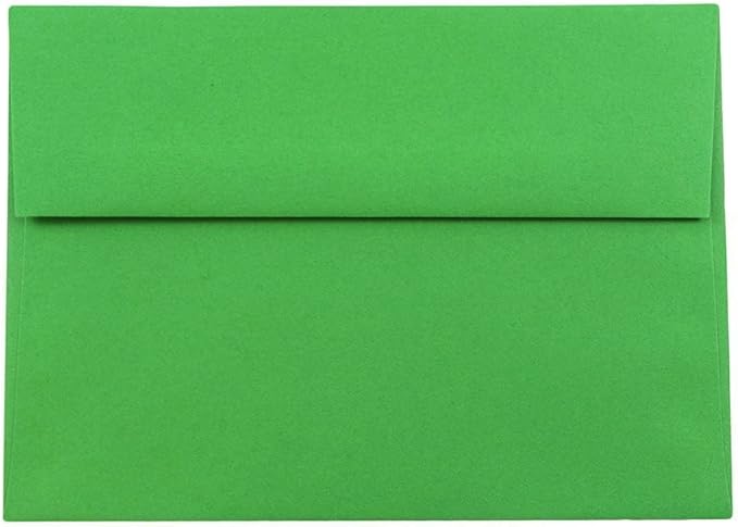 JAM PAPER A8 Colored Invitation Envelopes - 5 1/2 x 8 1/8 - Green Recycled - Bulk 500/Box