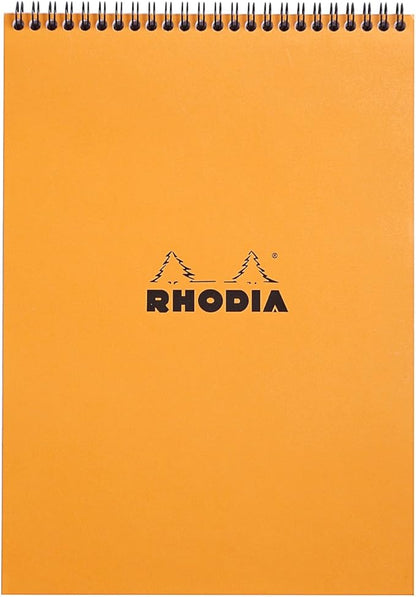Rhodia Wirebound Notepad, A4, Square Ruling - Orange (18500C)