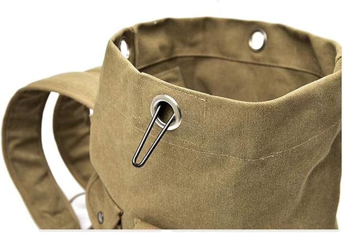 Military Duffel Bag Top Load Double Strap Canvas Backpack Army Travel b