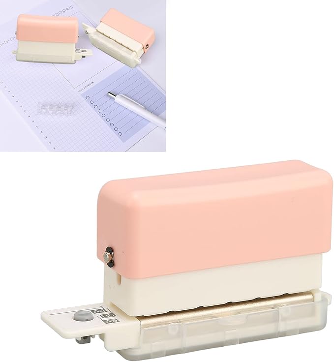6 Hole Paper Puncher, Loose Binders & Binding Systems Binding Machines Leaf Paper Puncher for A4 A5 B5 Notebook Scrapbook, 2 Sheets Capacity, Hole Diameter: 5.5mm ()
