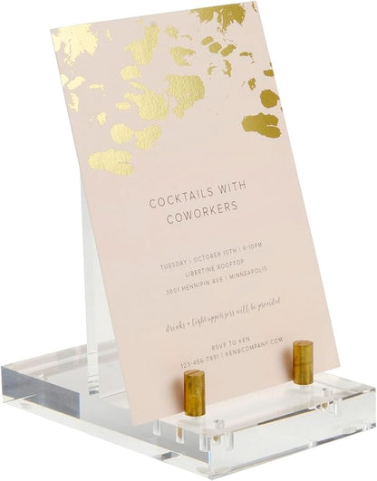 russell+hazel Acrylic Easel Display, Clear, 4” x 6” x 6”