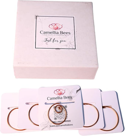 Personalized Initial Copper Bookmark, Set of 5, Handmade Copper Gift for Her, Him, Couple on Birthday, Wedding Anniversary, Alphabet Bookmark (O)