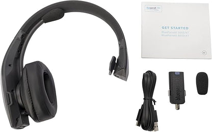 BlueParrott B650-XT Trucker Bluetooth Headset – Mono, Wireless Noise Cancelling Headset - Activated ANC for Clear Calls, Extended Wireless Range, IP54-Rated - Ideal for Anyone On-The-Go, Black