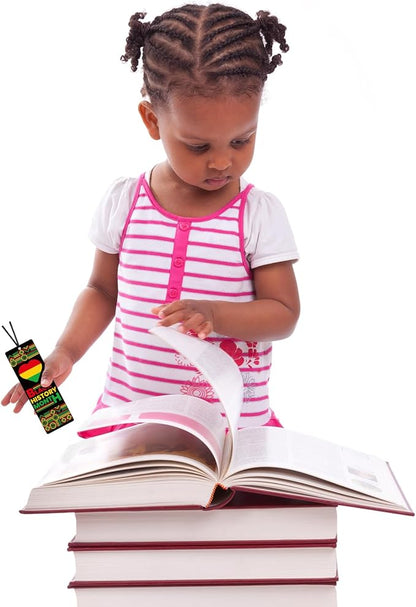 200 Pcs Black History Month Bookmarks Double Sided Inspirational Bookmarks Bulk African American Celebration Gifts for Women Men Book Lovers Black History Month Party Favor Gifts