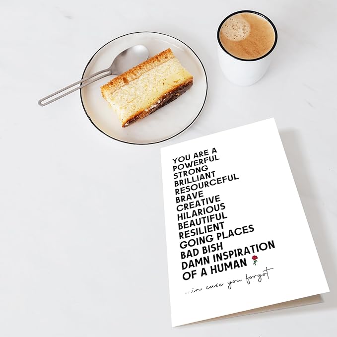 Chenive Funny Encouragement Card for Women, Affirmation Card, Motivational Card, New Job Card, Promotion Card, You Are An Inspiration of A Human In Case You Forgot JCCNB253