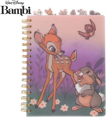 Innovative Designs Disney Bambi Tab Journal Notebook, Spiral Bound, 144 Lined Pages, 8 x 7