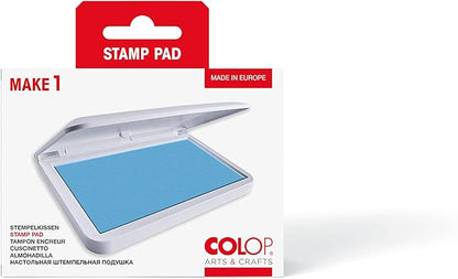 COLOP Make Series, Ink Stamp Pads, with Non-Toxic Premium Ink, Water-Based Acid-Free (Calm Blue, Make 1-1-15/16" x 3-1/2")