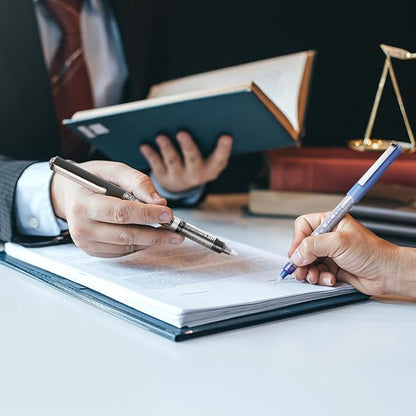 EYEYE Needle Tip 0.5mm Rollerball Pens 6 Pack 3 Colors Roller Ball Pen Quick Dry Liquid Ink Pens Extra Fine Point Smooth Writing Pen for Journaling, Note Taking, Office, School Supplies