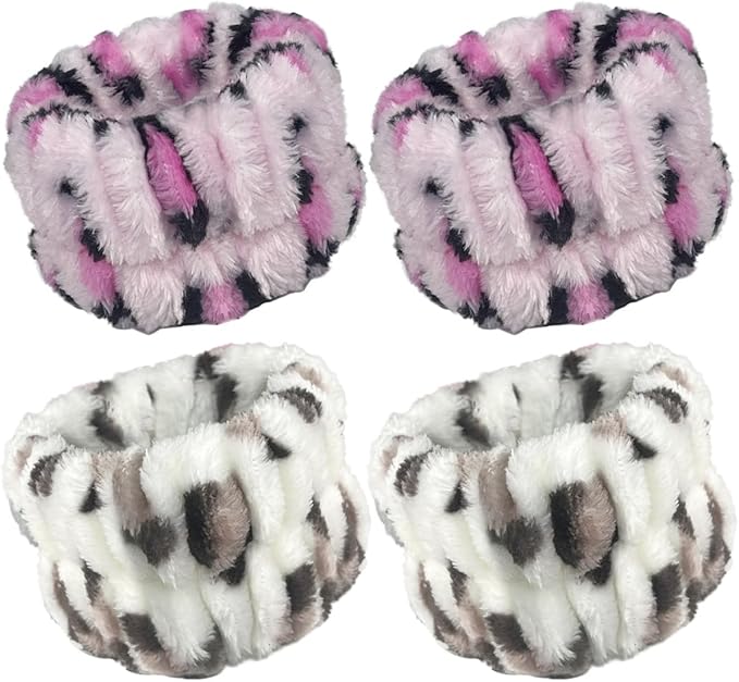 2 Pairs Wrist Washband for Women Washing Face, Wrist Spa Washband Absorbent Wristbands, Prevent Liquids from Spilling Down Your Arms