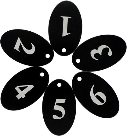 StayMax Aluminum Alloy Oval Number Tag Key Tag with Key Rings
