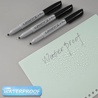 Permanent Markers, Ultra Fine Point, Black, 100 Count, 0.4mm, Fine tip permanent marker set, quick dry, waterproof, fading resists, durable, marks on paper, glass, ceramic, plastic, wood, rock, metal