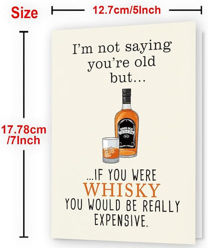 Greeting Card, Birthday Card for Husband, Men, Boyfriend, Him, Funny Gift, Happy Birthday, Premium 400gsm Cardstock