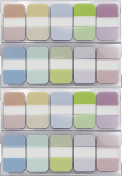 Tabs Flags Assorted Colors, 0.98 x 1.71 Inch Sticky Tabs, Easy to Post, 4 On-The-Go Dispensers/Pack, 400 Pages Total