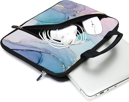 11.6-12.2 inches Laptop Sleeve Chromebook Case Ultrabook Case Notebook Sleeve Tablet Case Neoprene Handle Sleeve for Men Women, Two Pockets(Blue)