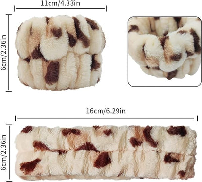 2 Pairs Wrist Washband for Women Washing Face, Wrist Spa Washband Absorbent Wristbands, Prevent Liquids from Spilling Down Your Arms