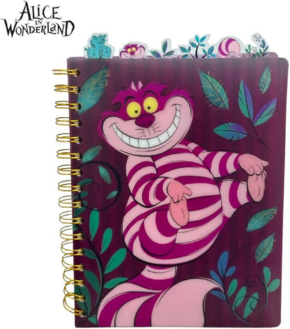 Innovative Designs Disney Alice in Wonderland Cheshire Cat Journal Notebook, Spiral Bound, 144 Lined Pages, 8 x 7 inches
