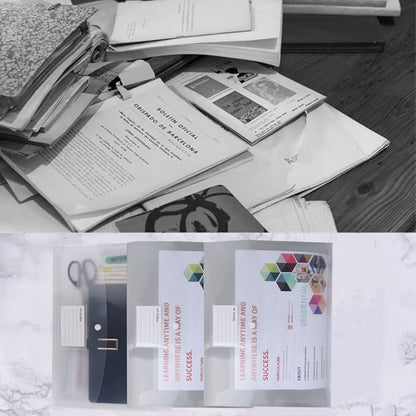 12 Pack Large Clear Document Folders,Legal Size(11"×14"),TFDLCG zm Plastic Envelope with Snap Closure,Poly Envelopes File Folder with 1 Inch Expansion,for School Home Office