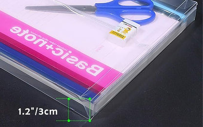 Letter Size Clear Plastic String Envelopes with Expansion File Paper Project Folder Envelope Holder 10Pcs