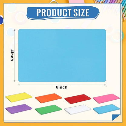 120 Pcs Dry Erase Index Cards Notecards Blank Reusable Flash Cards Sheets Game Cards Study Business Note Cards for School Office Housework Taking To Do List (Rainbow, 4×6 Inch)