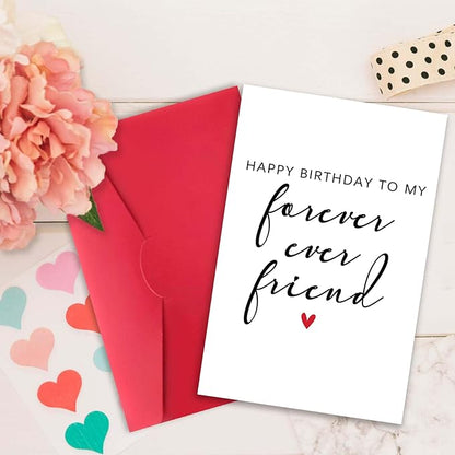 Happy Best Friend Birthday Card, BFF Card, Gifts for Bestie Women, Bestie Sister Friendship Cards for Lady Girl, Forever Friend