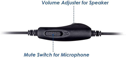 Volume and Mute Switch Headphone Office Binaural Headset with Microphone RJ9 Plug Only for Cisco IP Phones 794X 796X 797X 69XX Series and 8811,8841,8851,8861,8941,8945,8961,9951,9971 etc