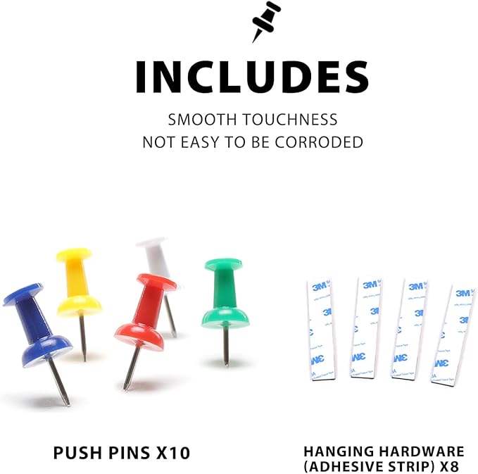 Corksidol Bulletin Bar Strip, Cork Board, Cork Strips, 48" x 1", Classroom, Office, Walls, Cubicle, Aluminum Frame,Include Pins and Adhesive Strip, 1 Pack, (Silver)