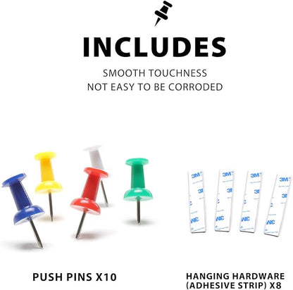 Corksidol Bulletin Bar Strip, Cork Board Bar, 15" x 1", for Classroom, Office, Cubicle, Aluminum Frame (Silver),2 Pack