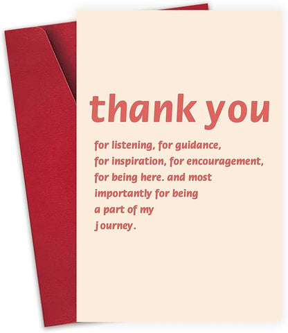 Funny Thank You Card for Friends Family, Boss’s Day Cards for Boss Manager, Lovely Appreciation Card Gift for Teacher Mentor