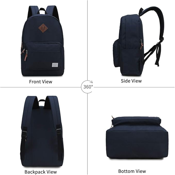 RAVUO Laptop Backpack, Water Resistant Unisex Backpack Mens Casual Daypack Bookbag for Travel College Blue