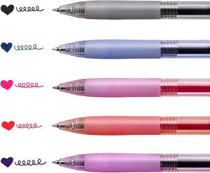WRITECH Retractable Gel Ink Pens Multi Colored 0.5mm Fine Point Quick Dry Ink Pens For Journaling, Drawing, Doodling, and Notetaking 5ct