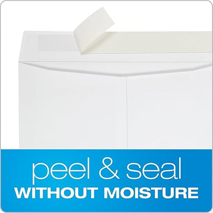 Columbian 10 x 13 Catalog Envelopes with Self Seal Closure, 28 lb White Wove, for Mailing Flat Letter Size Documents or Photos, 100 Per Box (COLO336)