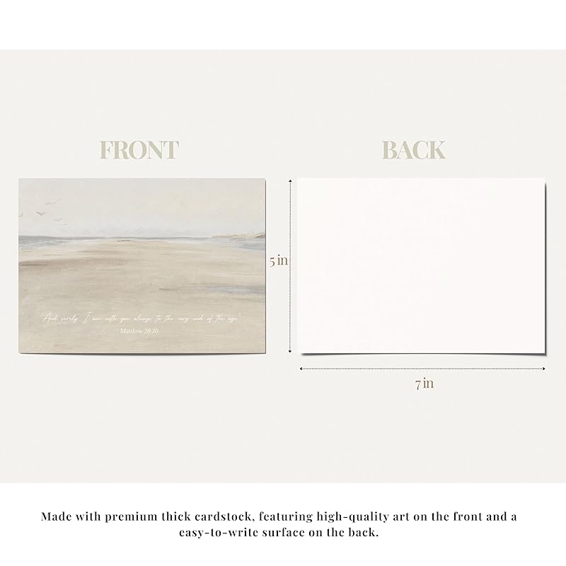 | Christian Greeting Cards Set of 6 with Envelopes |Jesus Decor & Christian Gifts for Women, Scripture Cards Biblical Cards Religious Gifts Christian Home Décor (5"x7" Scenic Scripture Set)