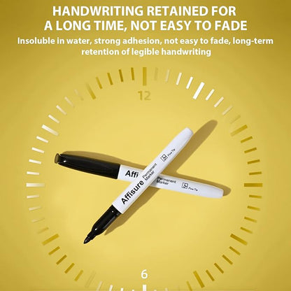 Permanent markers, 100 packs permanent markers bulk, quick drying in one second, waterproof, smooth, not easy to erase, durable, can be marked on glass, tiles and cloth, office supplies …