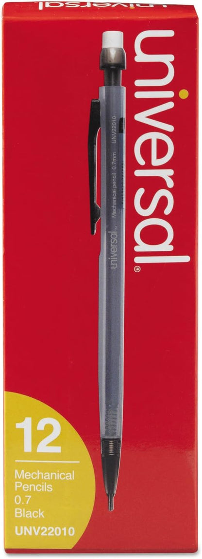 Universal 22010 Mechanical Pencil, 0.7mm, Smoke, Dozen