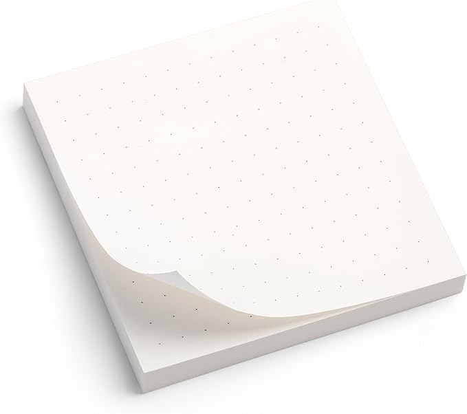 Sticky Notes Dots Grid 12pk | 3x3 Inch Small Self Stick Notepads for Desk and School Supplies
