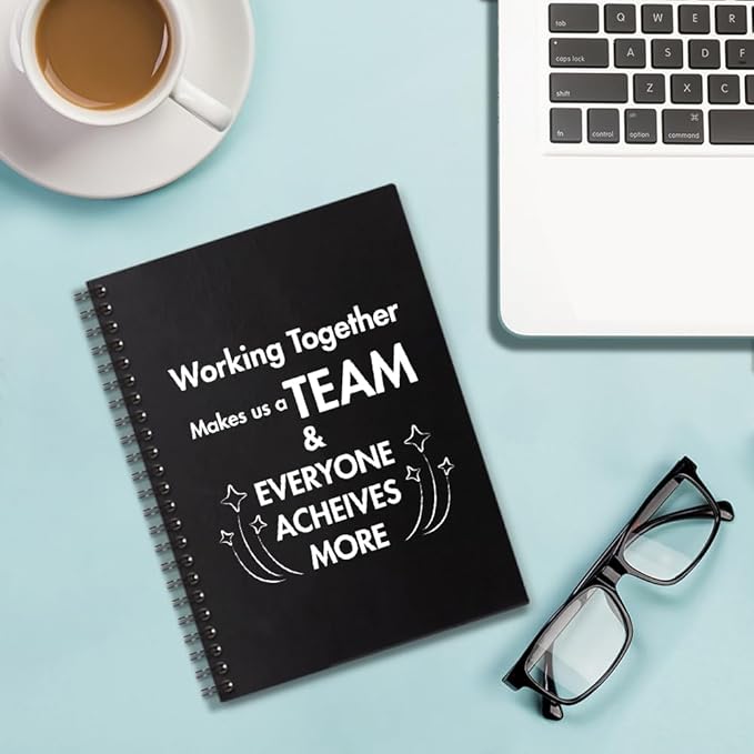 Working Together Make Us A Team 160 Blank Pages Spiral Notebook, Team Notebooks for Employees, Team Gifts for Staff, Teamwork Gifts for Coworkers, Team Member Gifts for Colleagues C