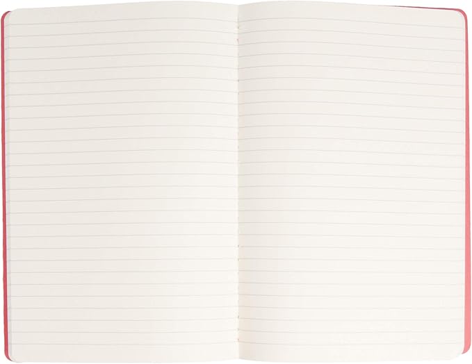 Simply Genius A5 Notebooks for Work, Travel, Business, School & More - College Ruled Notebook - Softcover Journals for Women & Men - Lined Note Books with 92 pages, 5.5" x 8.3" (Red, 6 pack)
