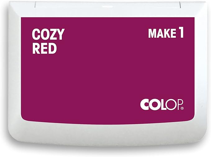 COLOP Make Series, Ink Stamp Pads, with Non-Toxic Premium Ink, Water-Based Acid-Free (Cozy Red, Make 1-1-15/16" x 3-1/2")
