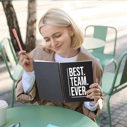 Best Team Ever 160 Blank Pages Spiral Notebook, Team Notebooks for Employees, Teamwork Gifts for Staff, Team Gifts for Coworkers, Team Member Gifts for Colleagues, Employee Appreciation Gifts