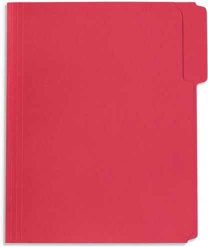 50 Red Fastener File Folders - 1/3 Cut Reinforced Tab - Durable 2 Prongs Bonded Fastener Designed to Organize Standard Medical Files, Law Client Files, Office Reports - Letter Size, Red, 50 Pack