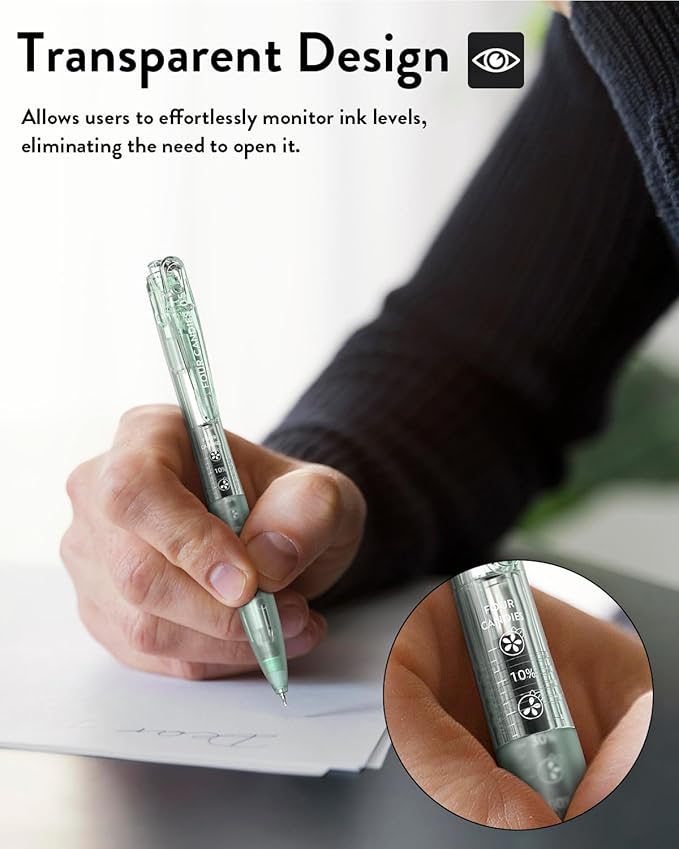 Four Candies 12Pack 0.5mm Quick Dry Retractable Gel Pen Set, Cute Transparent Fine Point Multicolor Note Taking Aesthetic lnk Pens, Comfort Grip 12 Ink Colors Drawing Writing School Office Home